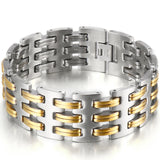 25MM Titanium Men's Bracelet Stainless Steel Bangle Jewelry