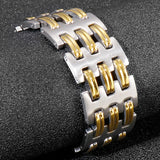 25MM Titanium Men's Bracelet Stainless Steel Bangle Jewelry