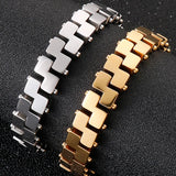 Stainless Steel Men's Hand Bands Bracelets Homme Man Bangles For Men