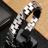 Stainless Steel Men's Hand Bands Bracelets Homme Man Bangles For Men