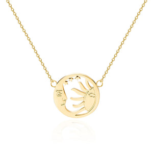 Stainless Steel Sun Star Pendant Choker Chain Necklace