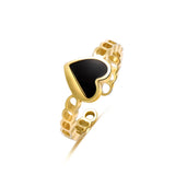 Heart-shaped Stainless Steel Rings for Women Party Jewelry