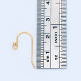 925 Silver Earwires with Ball End 20x10mm, 10pcs=5 Pairs
