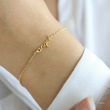 Plated Tiny Name Bracelet, Personalized Gifts