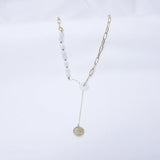 Titanium Steel Jade Pendant Choker Necklace for Women