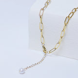 Titanium Steel Jade Pendant Choker Necklace for Women