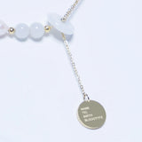 Titanium Steel Jade Pendant Choker Necklace for Women