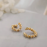 Twisted Ear Cuff Clip on Earrings Women Minimalist Jewelry