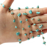 Natural Stone Bead Rosary Chain 1m/lot