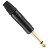 20Pcs 6.35mm Stereo Plug Mono Professional 2 Pole 6.5mm, Gold Plated