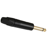 20Pcs 6.35mm Stereo Plug Mono Professional 2 Pole 6.5mm, Gold Plated