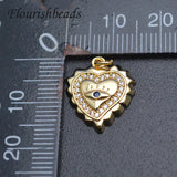 Heart Shape Eye Charms Evil Eye Pendant for DIY Necklace Bracelet