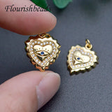 Heart Shape Eye Charms Evil Eye Pendant for DIY Necklace Bracelet