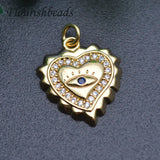 Heart Shape Eye Charms Evil Eye Pendant for DIY Necklace Bracelet