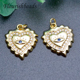 Heart Shape Eye Charms Evil Eye Pendant for DIY Necklace Bracelet