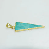 Green Howlite Gemstone Pendant for Jewelry Making