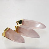 Rose Quartz Pendant Pink Crystal for Jewelry Making Women Big Love Stone