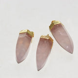 Rose Quartz Pendant Pink Crystal for Jewelry Making Women Big Love Stone