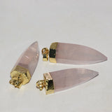 Rose Quartz Pendant Pink Crystal for Jewelry Making Women Big Love Stone
