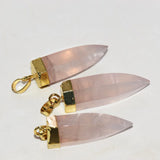 Rose Quartz Pendant Pink Crystal for Jewelry Making Women Big Love Stone