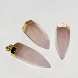 Rose Quartz Pendant Pink Crystal for Jewelry Making Women Big Love Stone