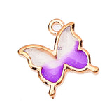 Powder Gradient Butterfly Pendant 14*16mm 20pcs