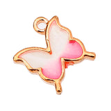 Powder Gradient Butterfly Pendant 14*16mm 20pcs