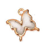 Powder Gradient Butterfly Pendant 14*16mm 20pcs