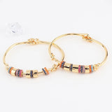 Rainbow Crystal Cuff Bracelets Colorful Rhinestone Bangles CZ Cubic Zirconia
