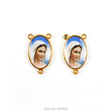 Rosary Centerpieces 3 Holes Catholic Accessory Jesus Mary Charbel