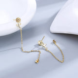 Rose Flower 925 Sterling Silver Earrings Long Style Fine Gift Wedding Jewelry
