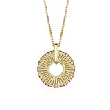 925 Sterling Silver Geometric Round Necklace for Women