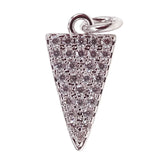 Metal Micro Pave CZ Triangle Charm Pendant for Women Necklace Making Jewelry