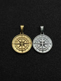 Compass Pendant Men Necklace Stainless Steel Hip Hop North Star Charm Jewelry