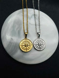 Compass Pendant Men Necklace Stainless Steel Hip Hop North Star Charm Jewelry