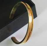 Round Silver Cuff Letter C Bangle Bracelet Women Jewelry Gift