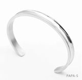 Round Silver Cuff Letter C Bangle Bracelet Women Jewelry Gift