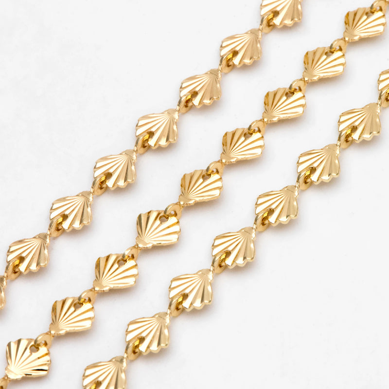 18K Real Plated Shell Chain DIY Necklace Bracelet