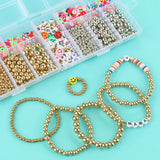 Silver Spacer Bead Kits Letter Clay Acrylic Loose Beads DIY Sets