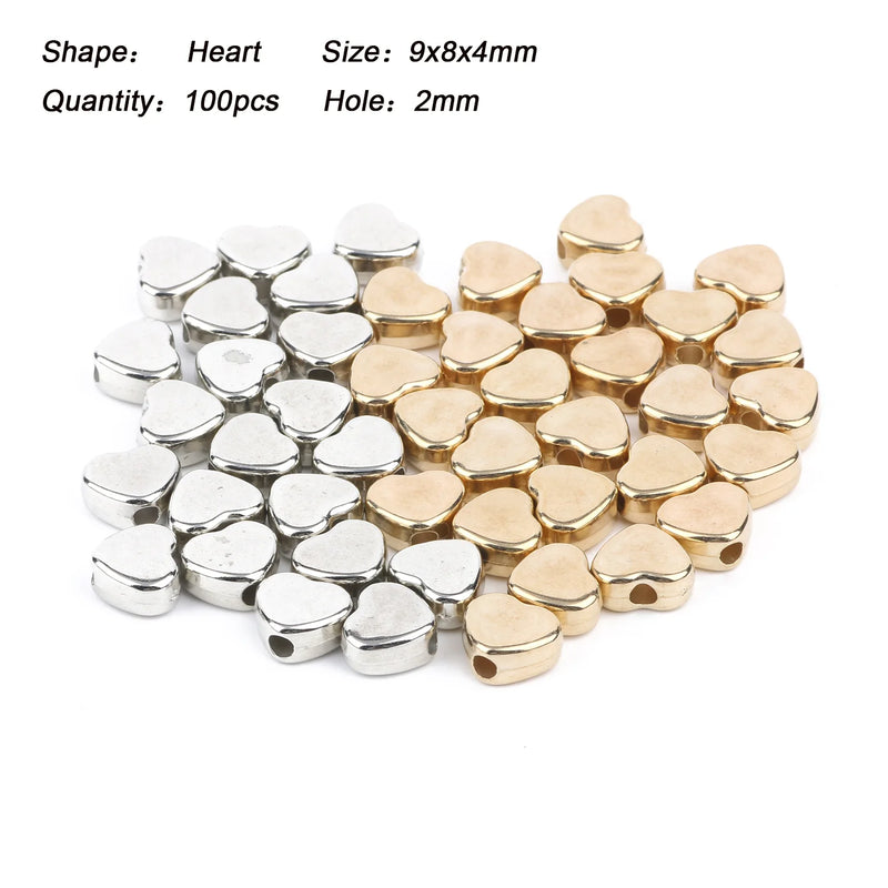 Silver Acrylic Bead Spacer for DIY Charms Necklace Bracelet