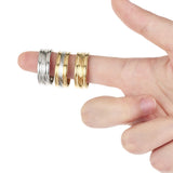 Men's Stainless Steel Carved Band Ring
