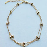 Silver Chain Multi-layer Anklets Beads Ankle Bracelets Foot Jewelry