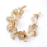 Silver Copper Floral Bridal Hair Crown Tiara Hand wired Wedding Headband
