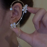 Crystal Butterfly Ear Cuff Clip - Wedding Jewelry