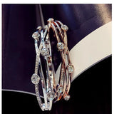 Silver Charm Bracelet with Crystals for Women