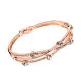 Silver Charm Bracelet with Crystals for Women