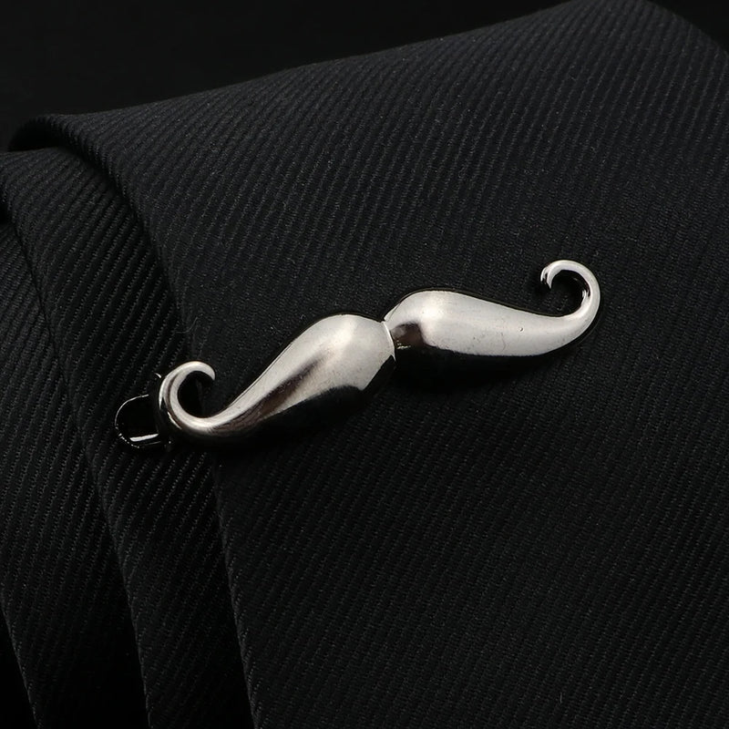 Gun Pen Beard Shape Metal Tie Clip For Men