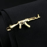 Gun Pen Beard Shape Metal Tie Clip For Men