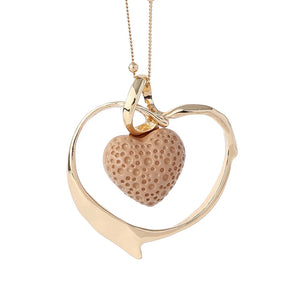 Silver Heart Shaped Pendants Necklace Jewelry For Women Christmas