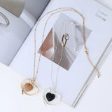 Silver Heart Shaped Pendants Necklace Jewelry For Women Christmas